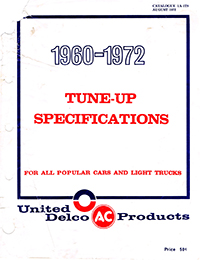 1960-1972 Tune Up Specifications